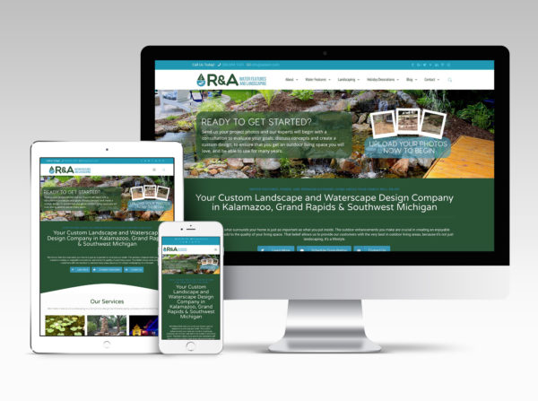 R&A Water Features and Landscaping Website